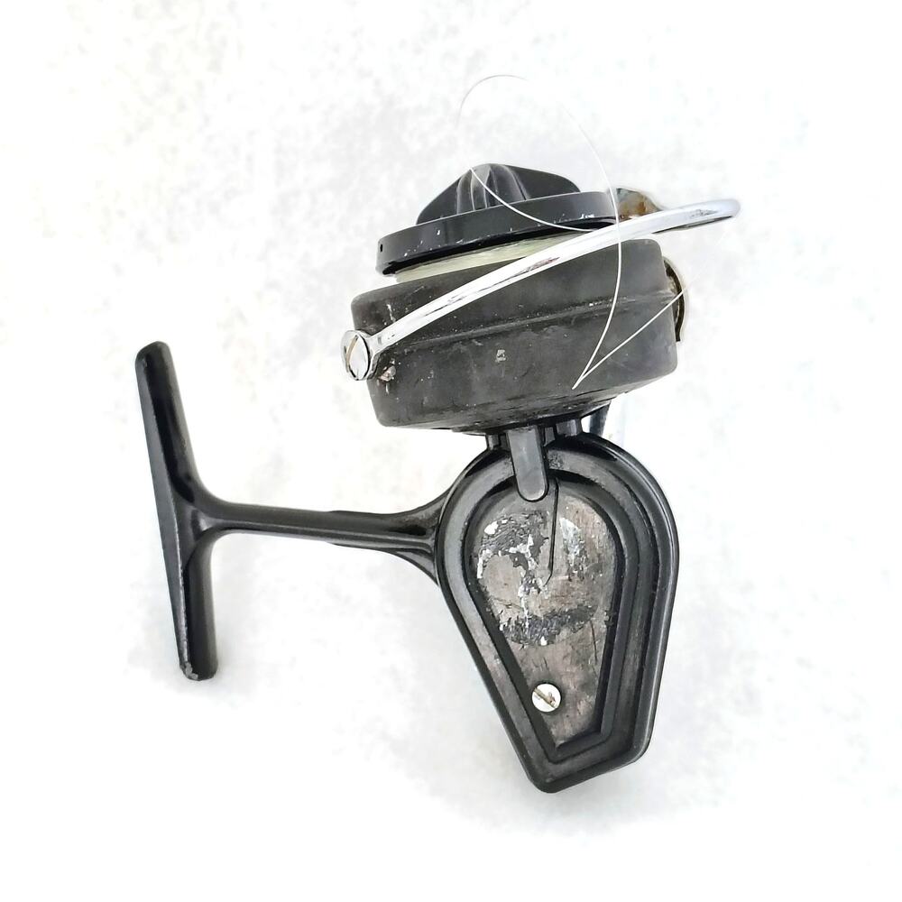 Garcia Mitchell 320 Black Metal Spinning Fishing Reel France 0417539 Brevette - Picture 4 of 8